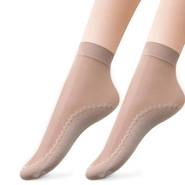 Silky Anti-Slip Cotton Socks（5 pairs/set）
