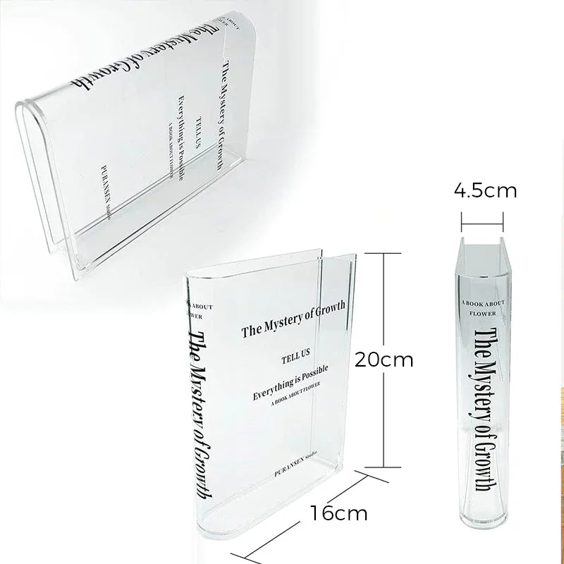 🌹VALENTINES DAY GIFTS IDEAS-BOOK SHAPE ACRYLIC VASE