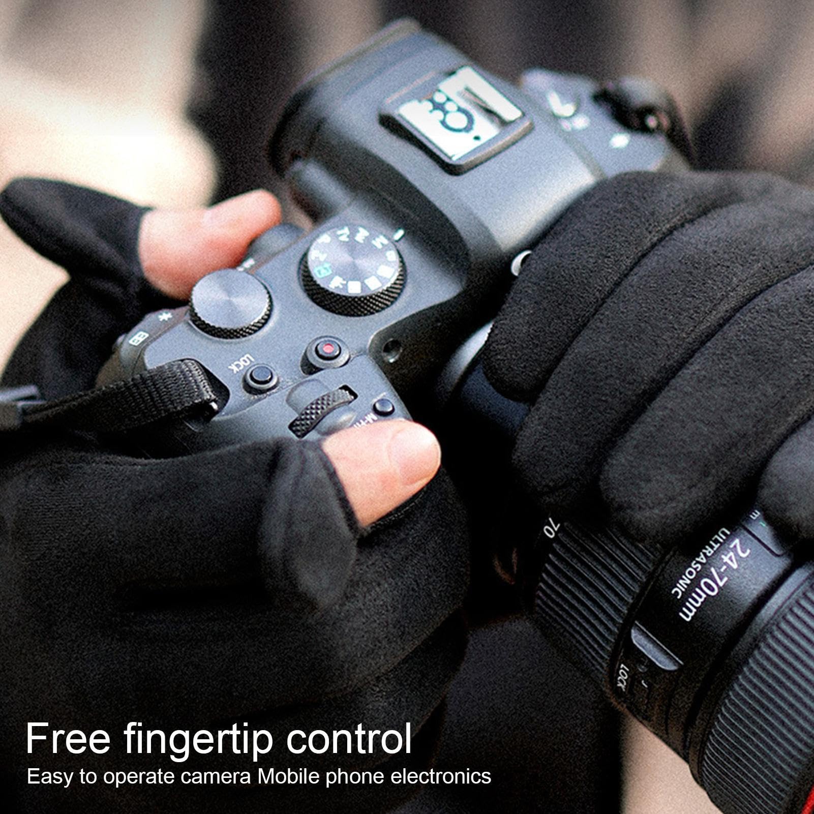 Fingerless Touch Screen Non Slip Waterproof Gloves