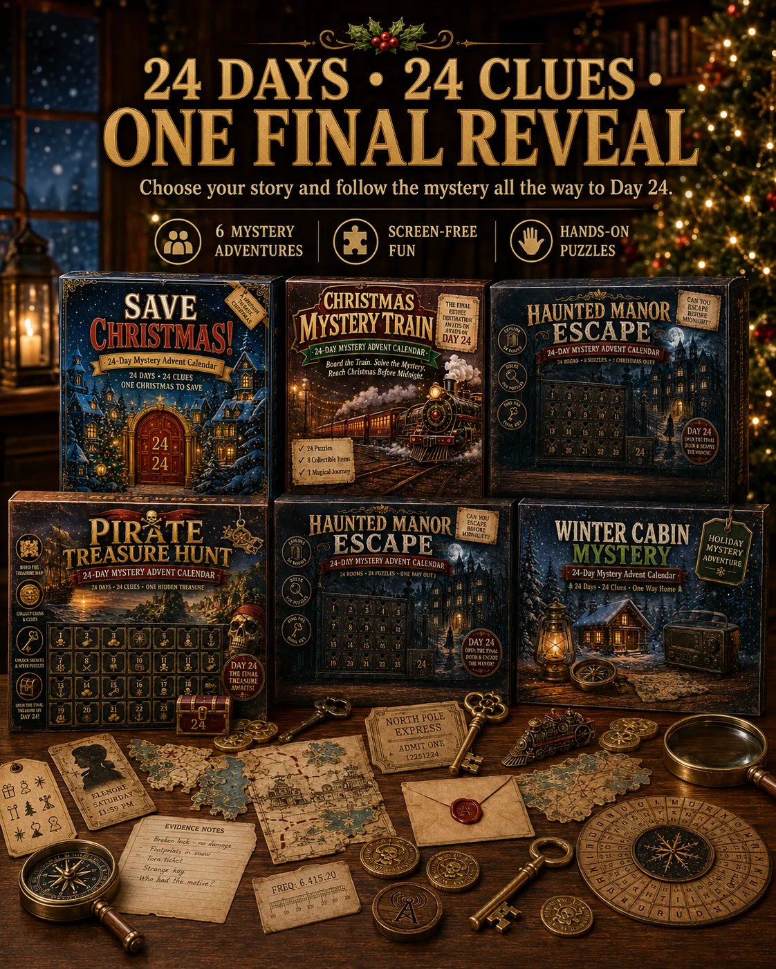 24-Day Mystery Adventure Advent Calendar