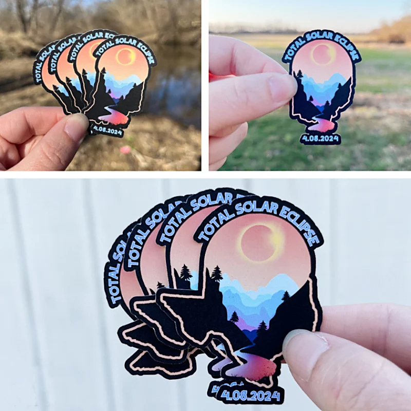 Total Solar Eclipse State Stickers(Set of 4)