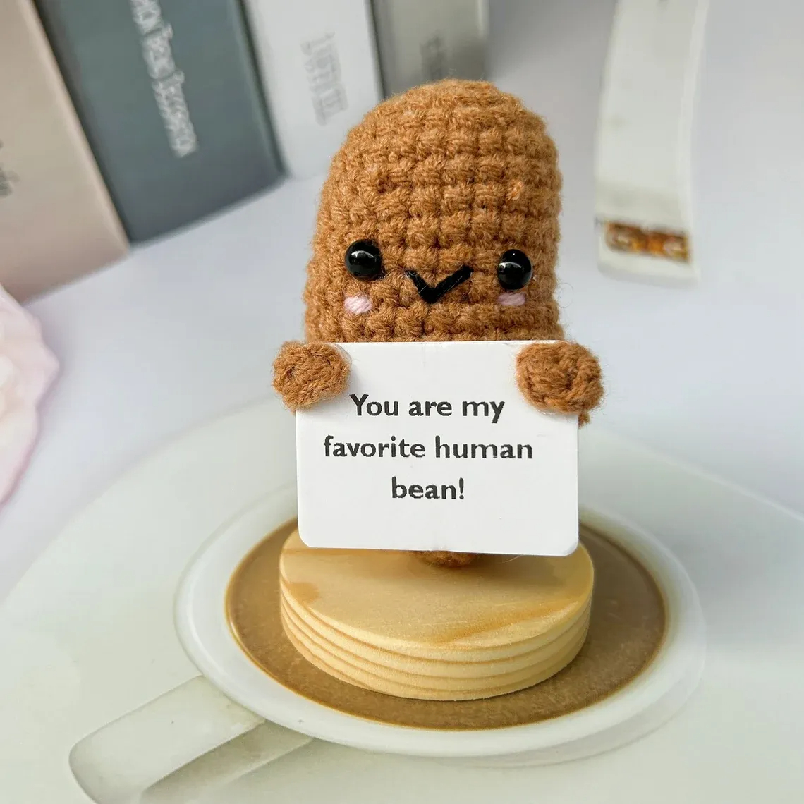 🎁Handmade Crochet Coffee Bean and Coffee Cup