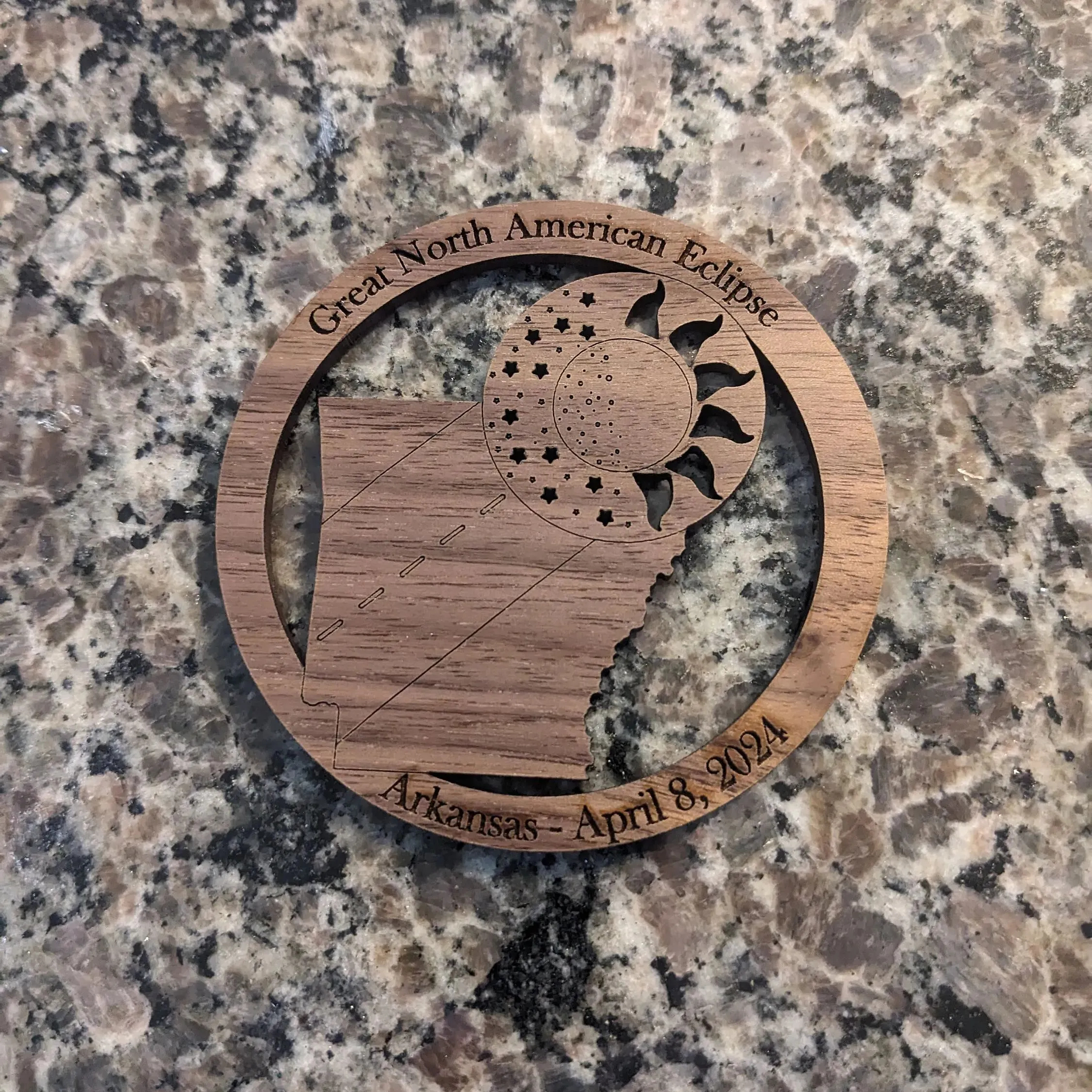 2024 Solar Eclipse Refrigerator Magnet - North American Eclipse Souvenir