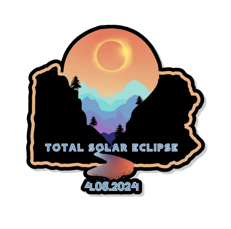 Total Solar Eclipse State Stickers(Set of 4)