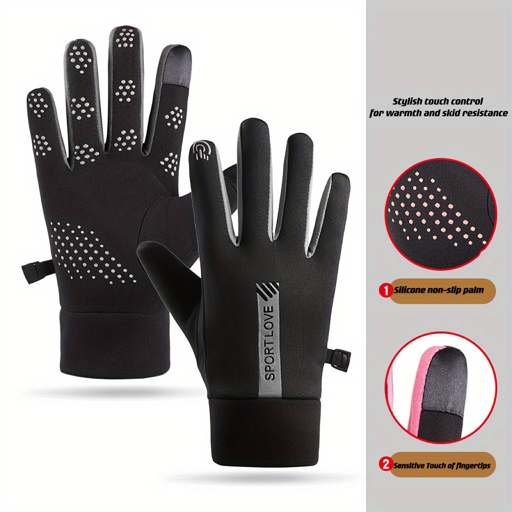 Waterproof Finger Touch Screen Non-Slip Cold Resistant Gloves