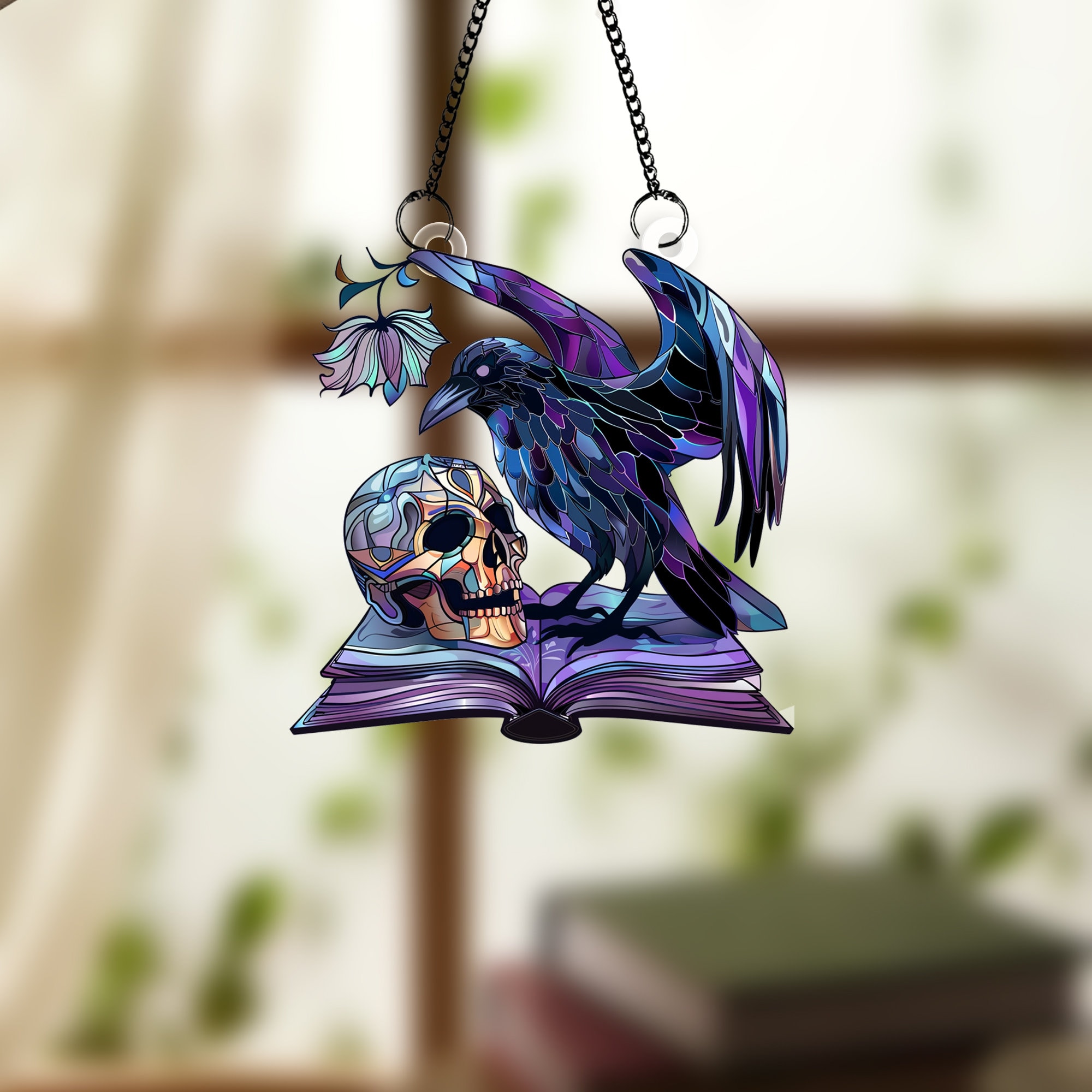 Skull Acrylic Bird Window Hangings