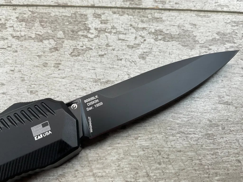🔥LAST DAY 49% OFF🔥- 9000R Matt Diskin  OTF AUTO Knife 3.3" CPM-MagnaCut Two-Tone Reverse Tanto Blade, (🎉50th Anniversary Edition🎉)
