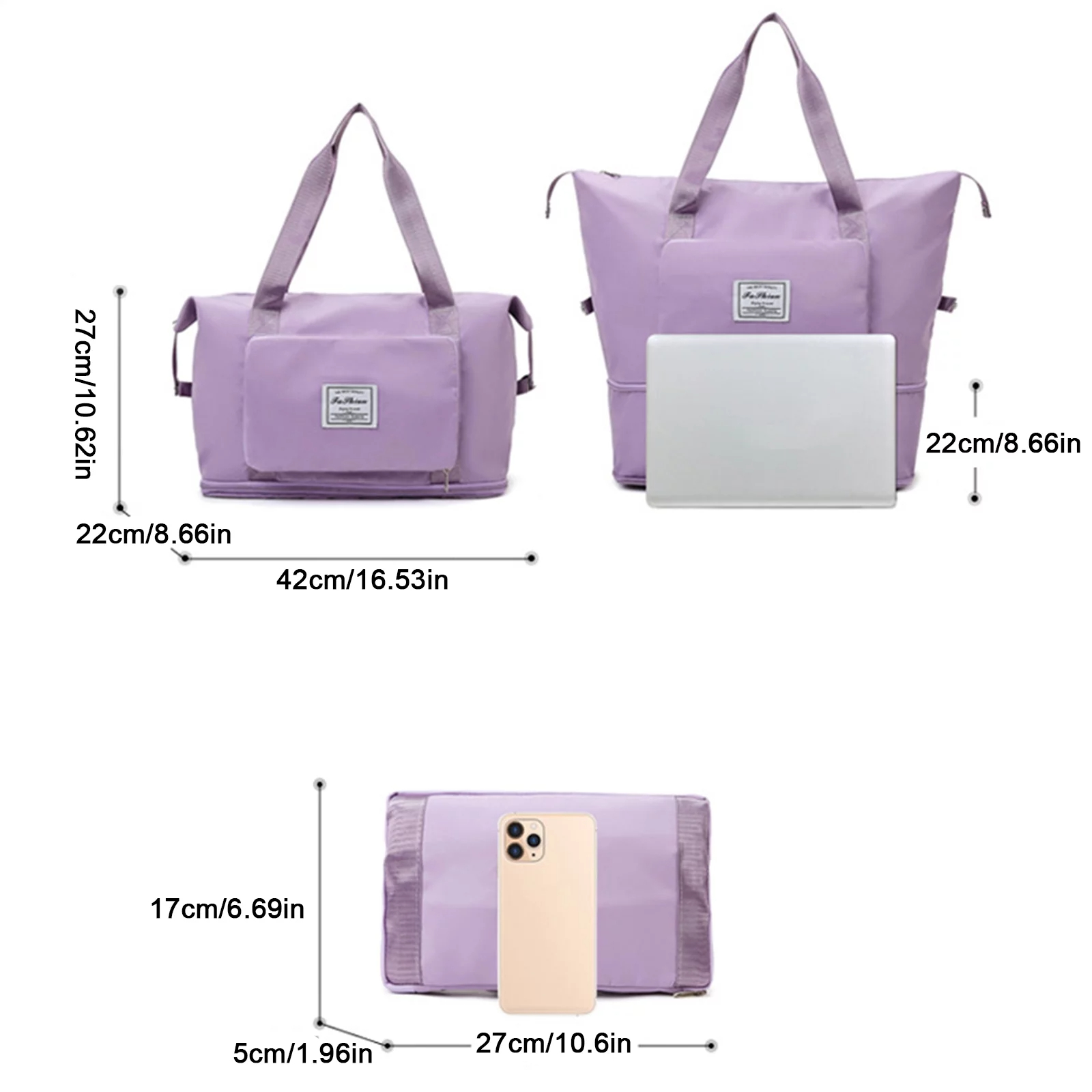 Moisture-proof double-layer large-capacity travel bag