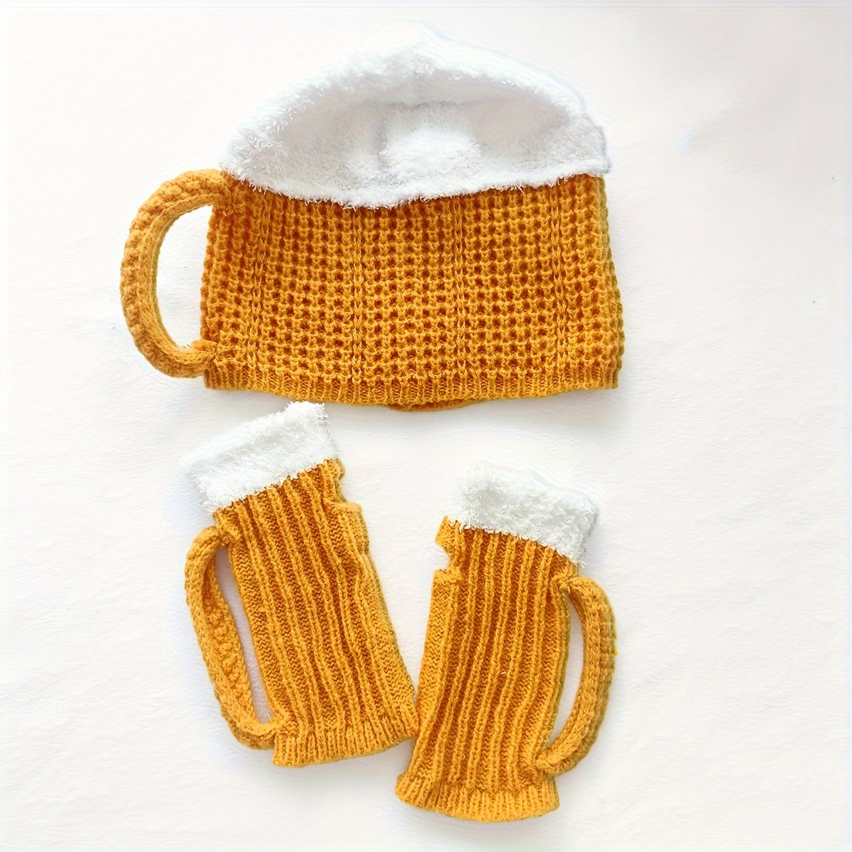 🍺Funny 3D Beer Mug Knitted Glove Gift🎁