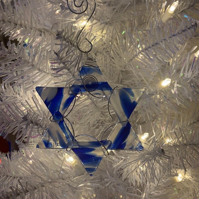 🌞Hanukkah-Decoration🌟Glass Star of David