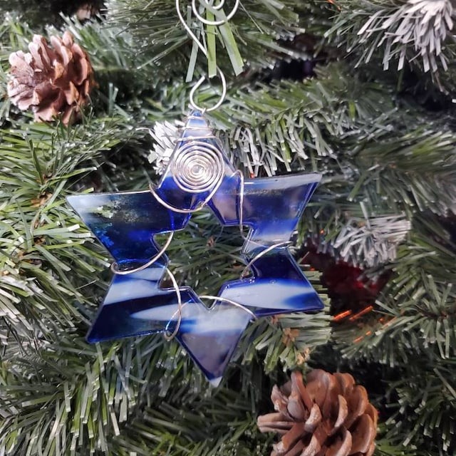 🌞Hanukkah-Decoration🌟Glass Star of David