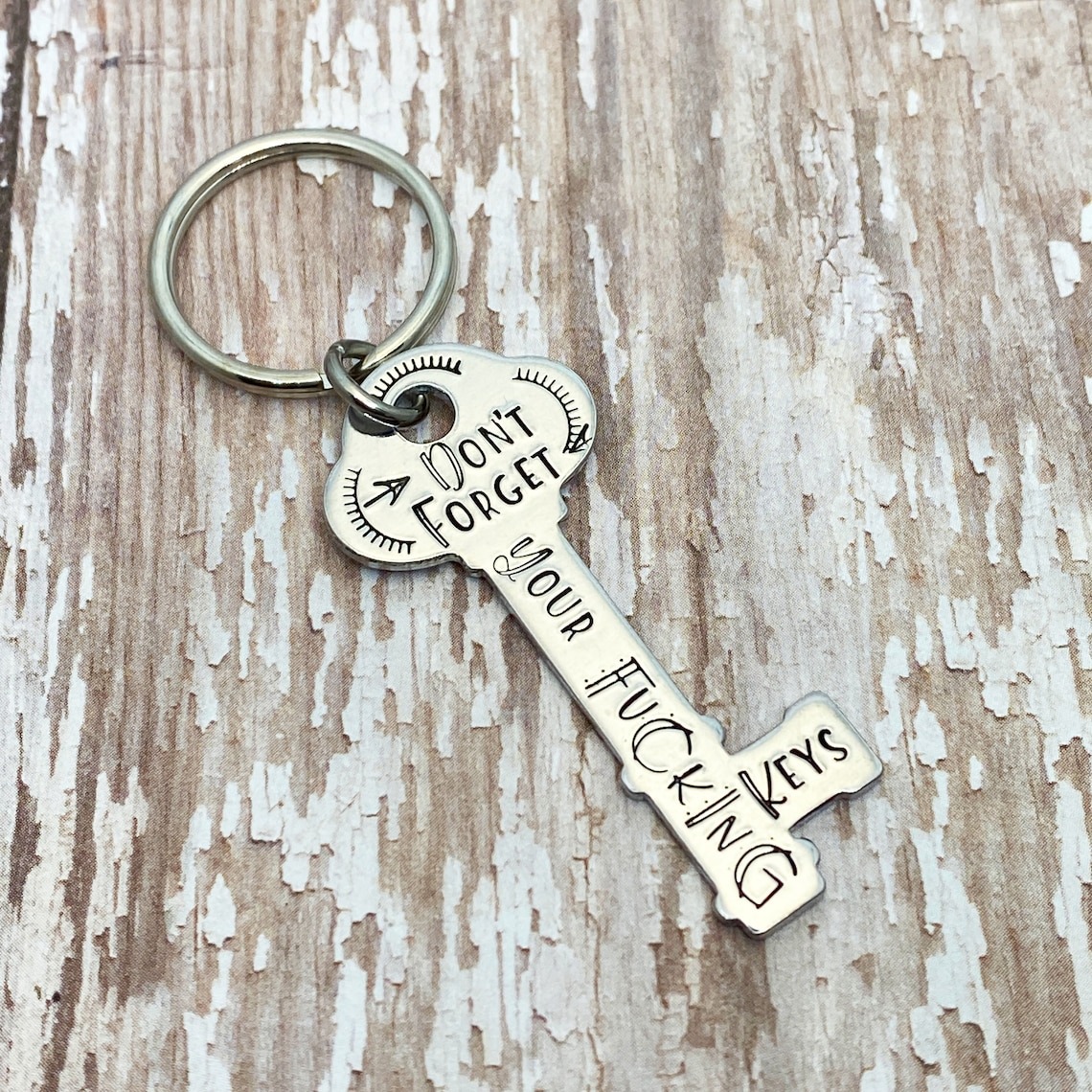 ✨Funny Handstamped Key Chain