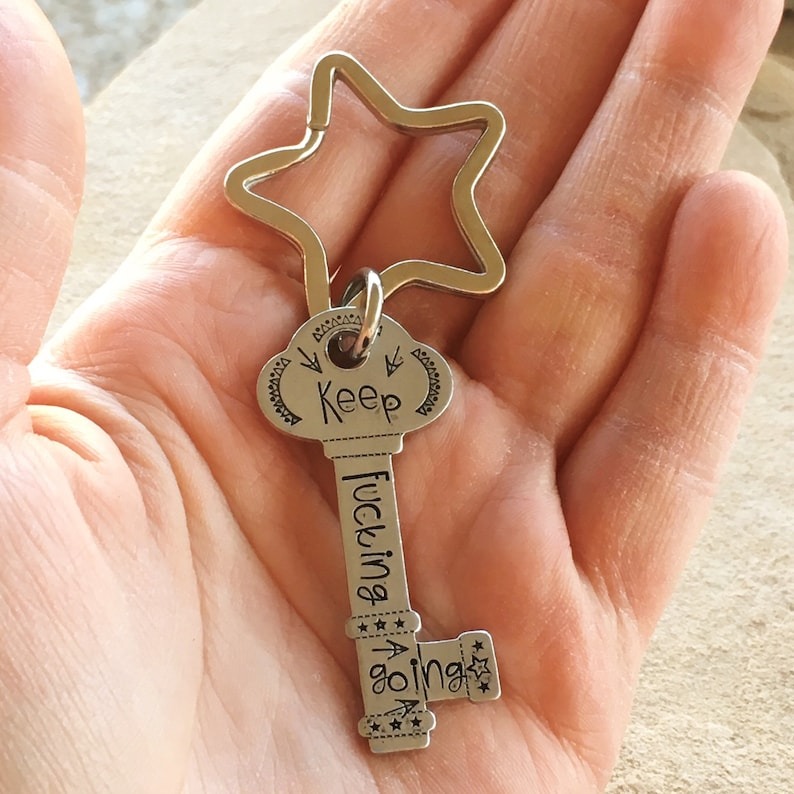✨Funny Handstamped Key Chain