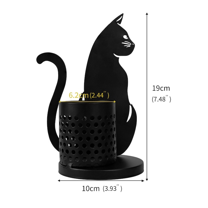 Best Gift - 😻Black Metal Cat Pen Holder