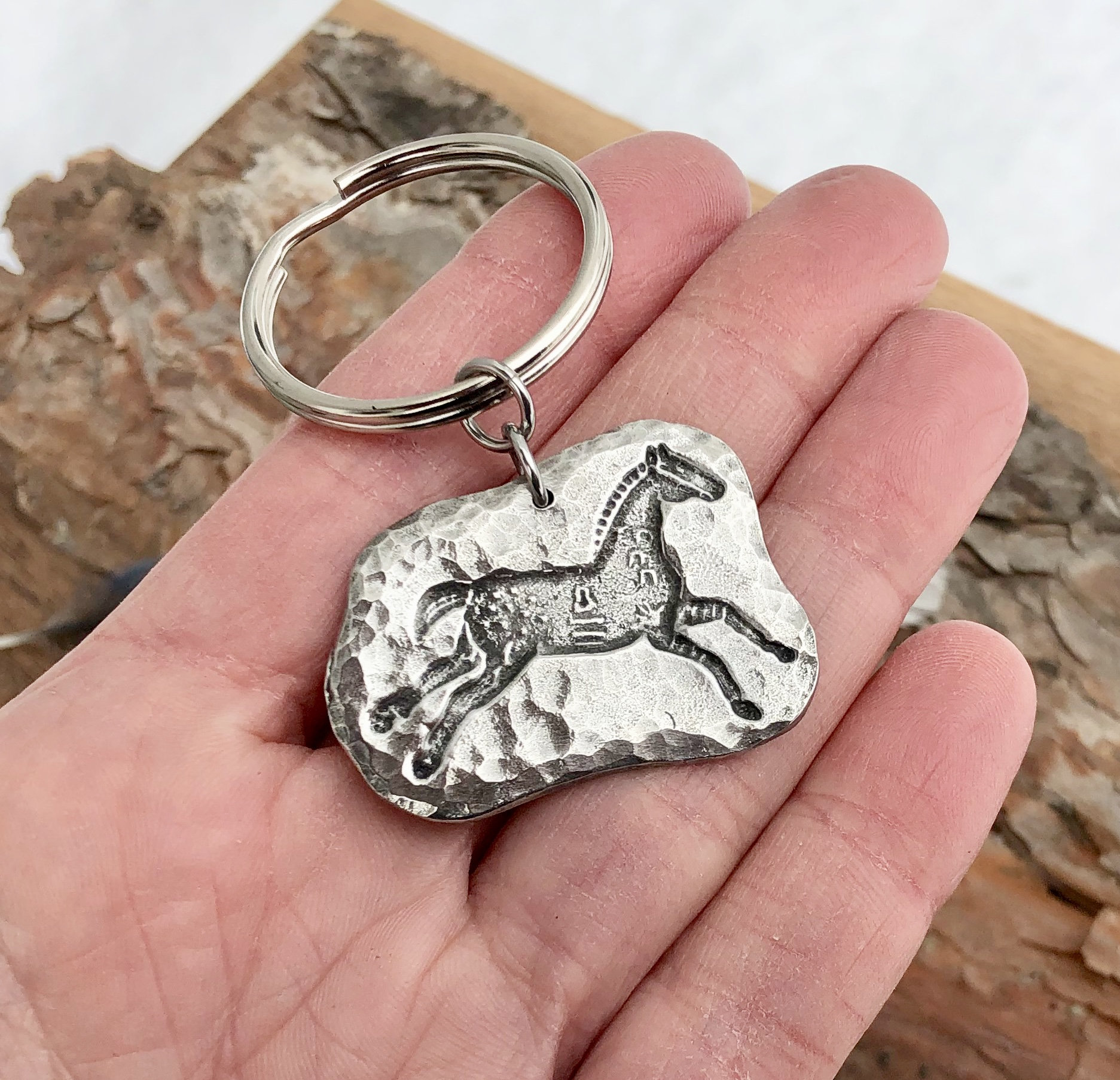 Running Horse Key Ring