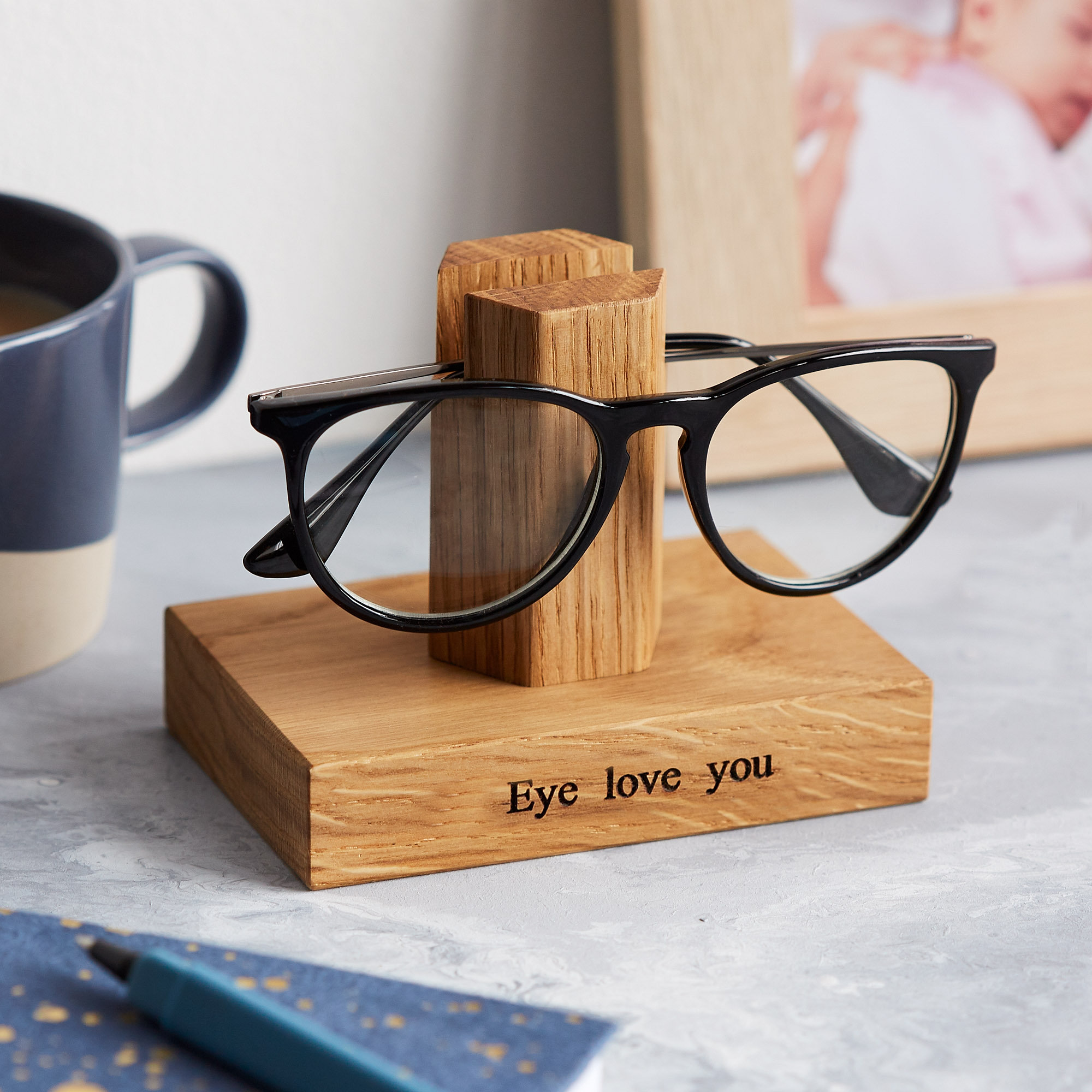 Unique Gift - Solid Oak Eye Glasses Stand