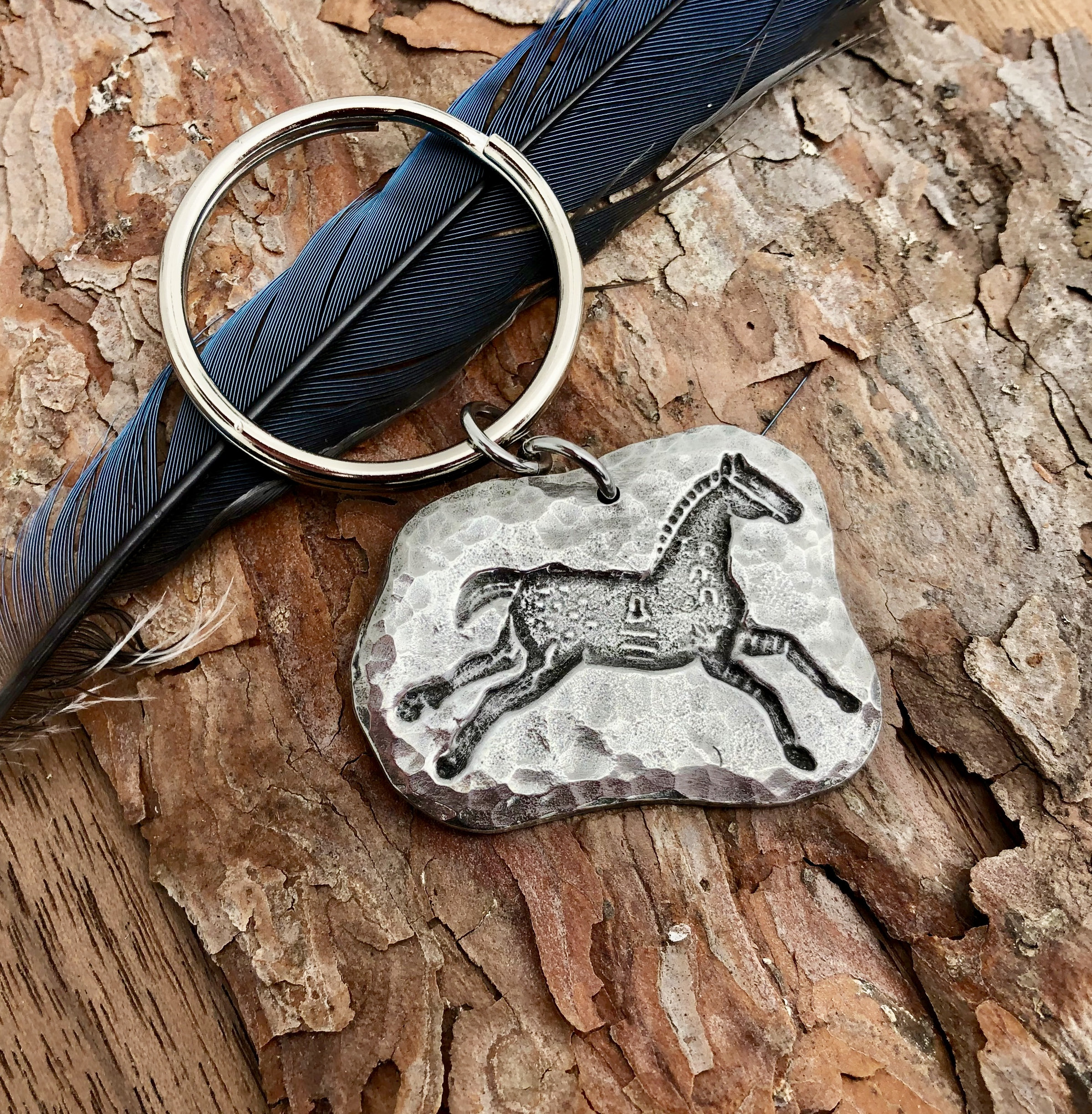 Running Horse Key Ring