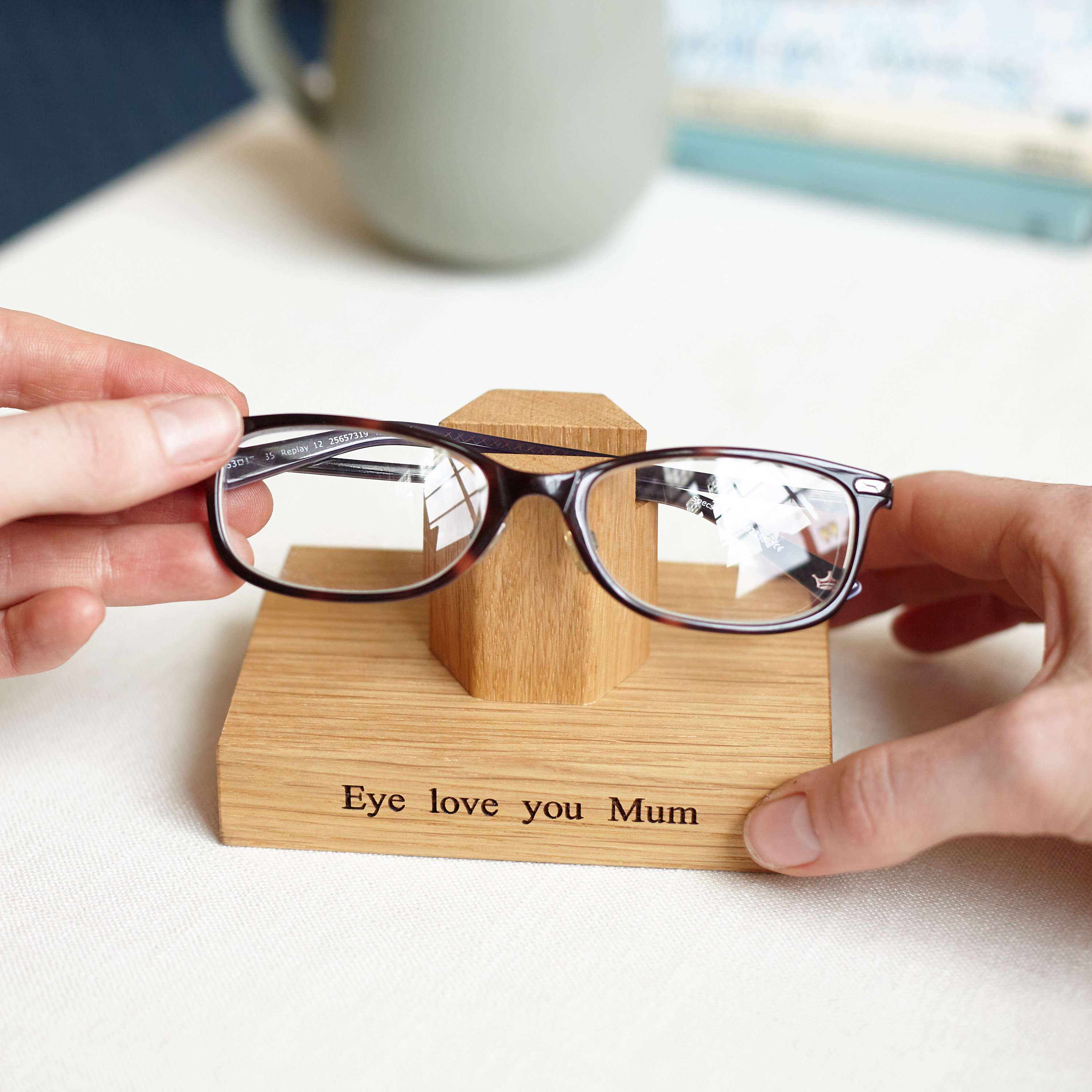 Unique Gift - Solid Oak Eye Glasses Stand