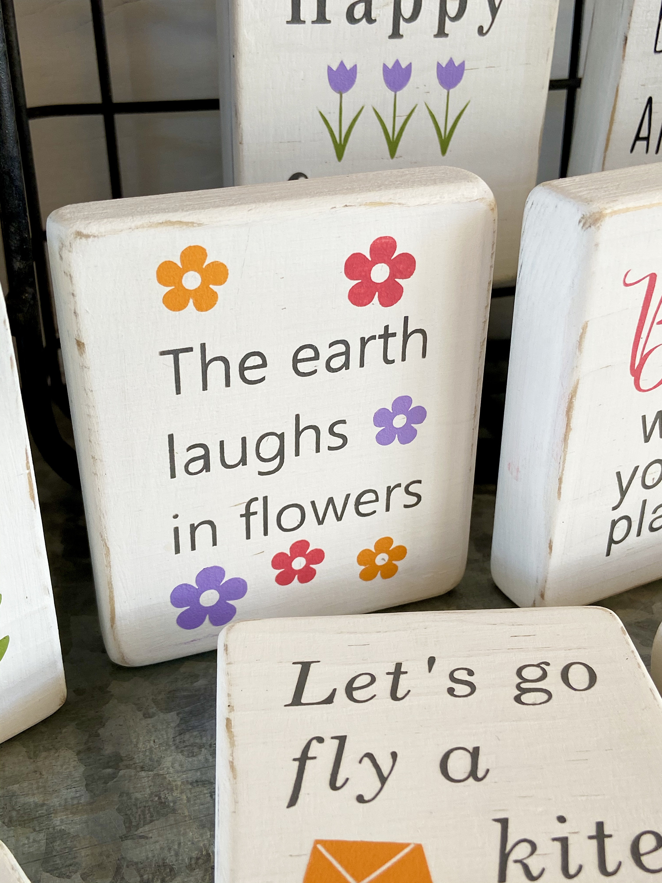Spring mini wood signs