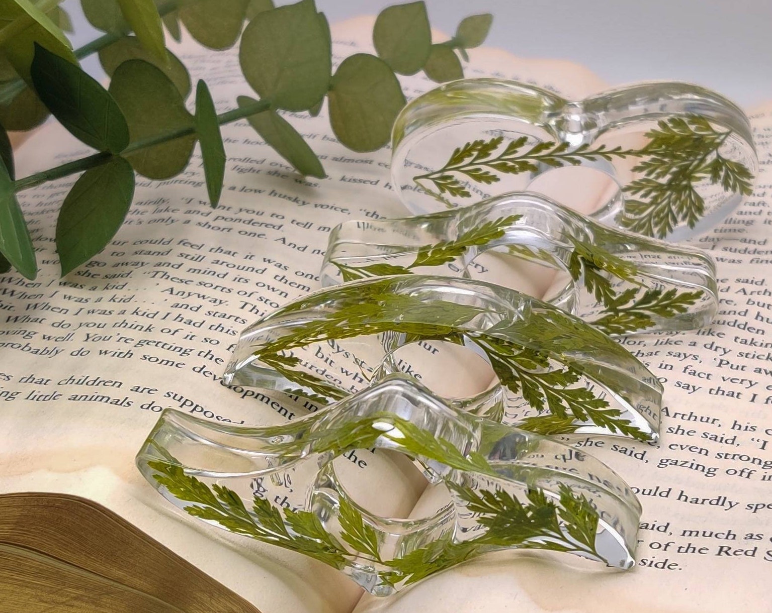 Pressed Plant Botanical Resin Book Page Holder