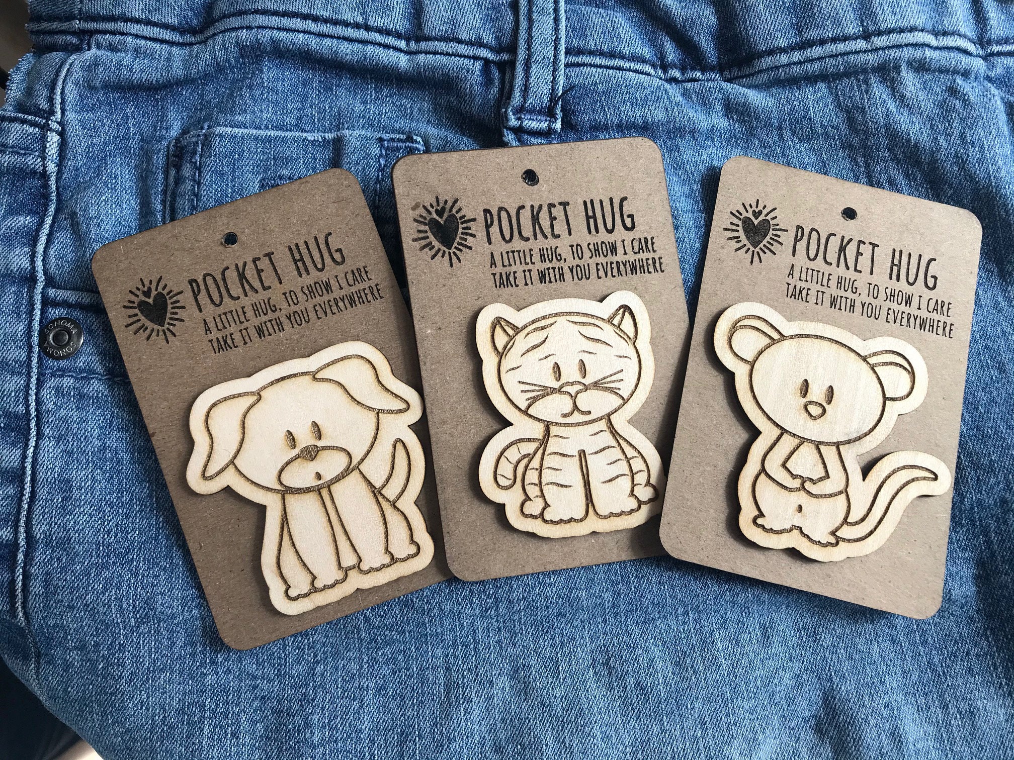 👼CUTE WOODEN ANIMAL POCKET PAL✨