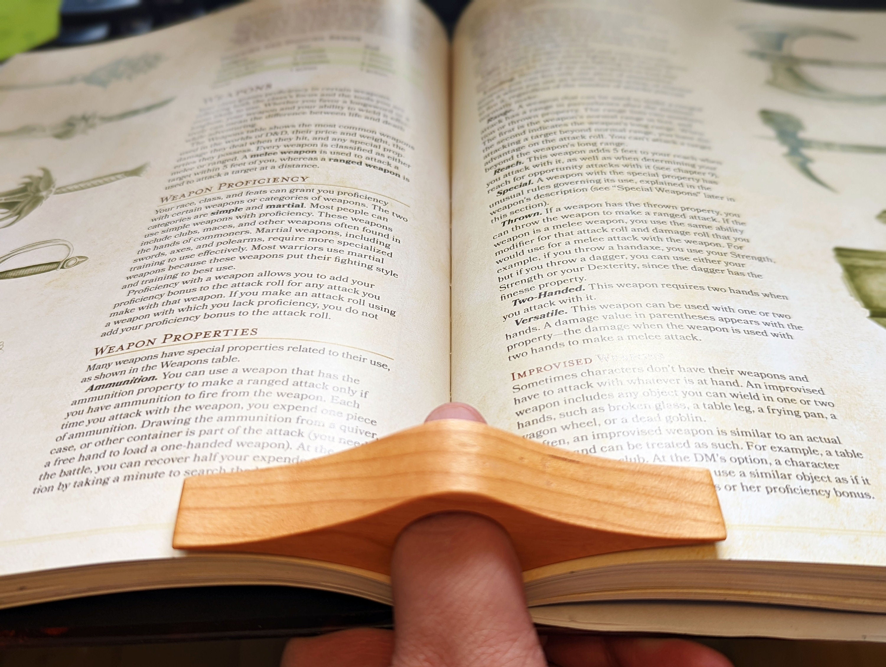 Wood Reading Assistant - Thumb Page Holder