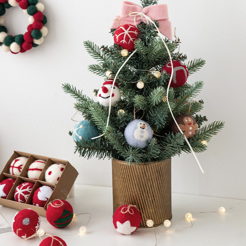 Handmade Felted Balls Xmas Home Decor