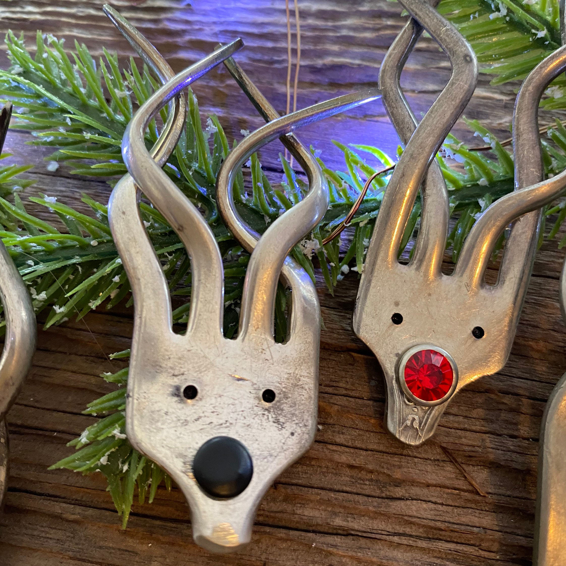 Fork reindeer ornament