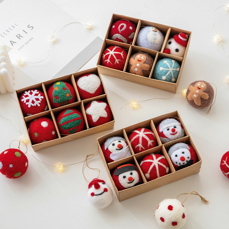 Handmade Felted Balls Xmas Home Decor