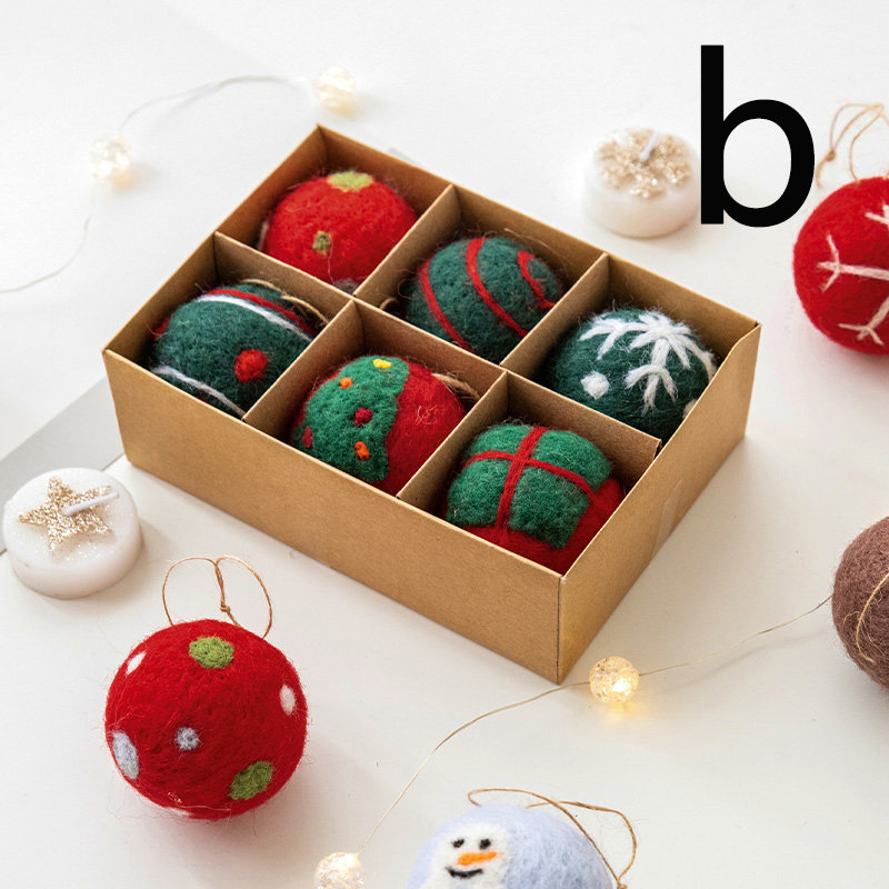 Handmade Felted Balls Xmas Home Decor
