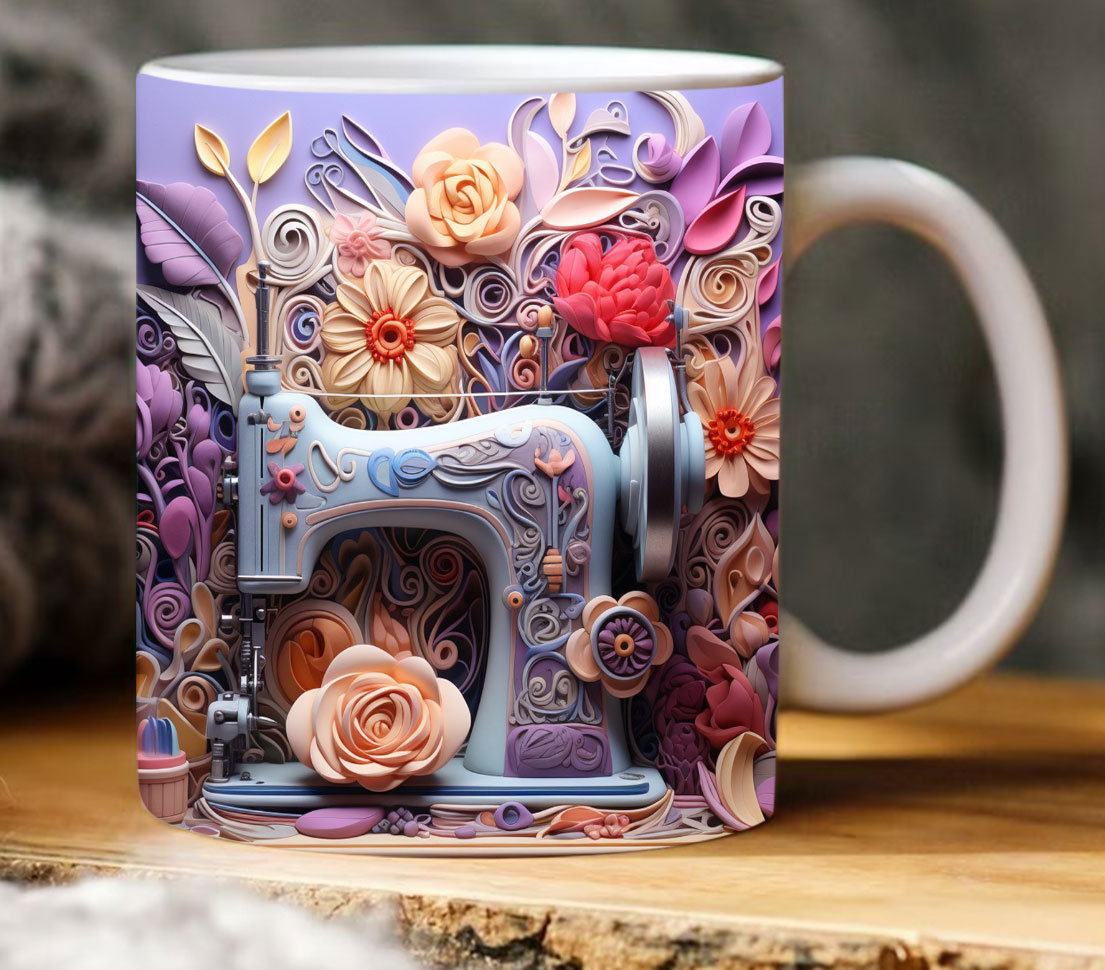🙌Handmade Colorful Sewing Mug Christmas Gift🎁