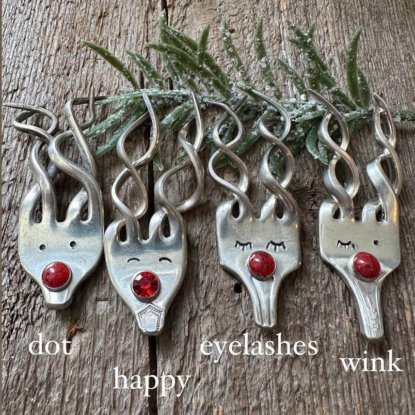 Fork reindeer ornament