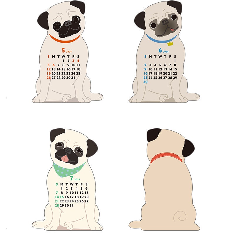 🐶Pug Calendar Mini 2024