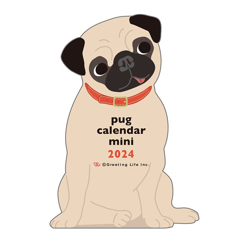 🐶Pug Calendar Mini 2024
