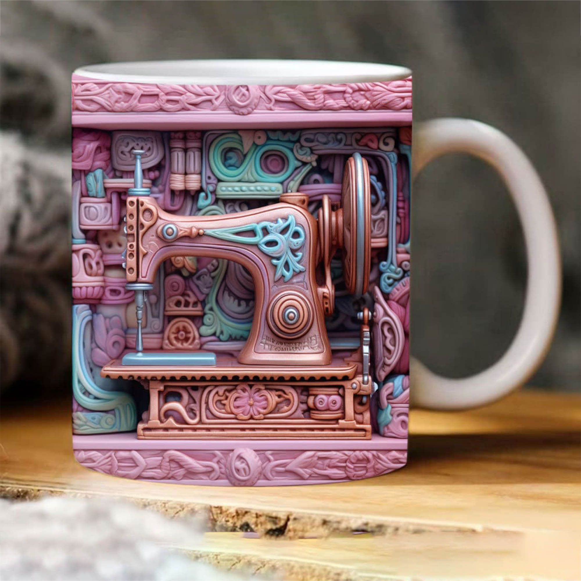 🙌Handmade Colorful Sewing Mug Christmas Gift🎁