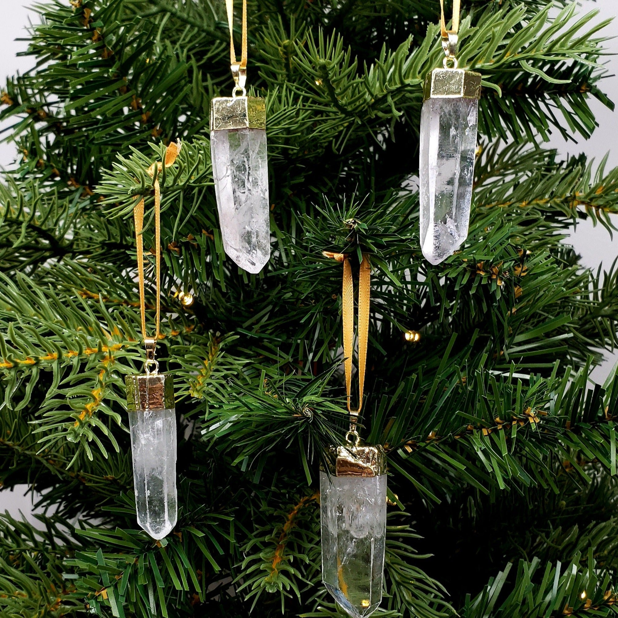 Clear Quartz Crystal Tree Ornament
