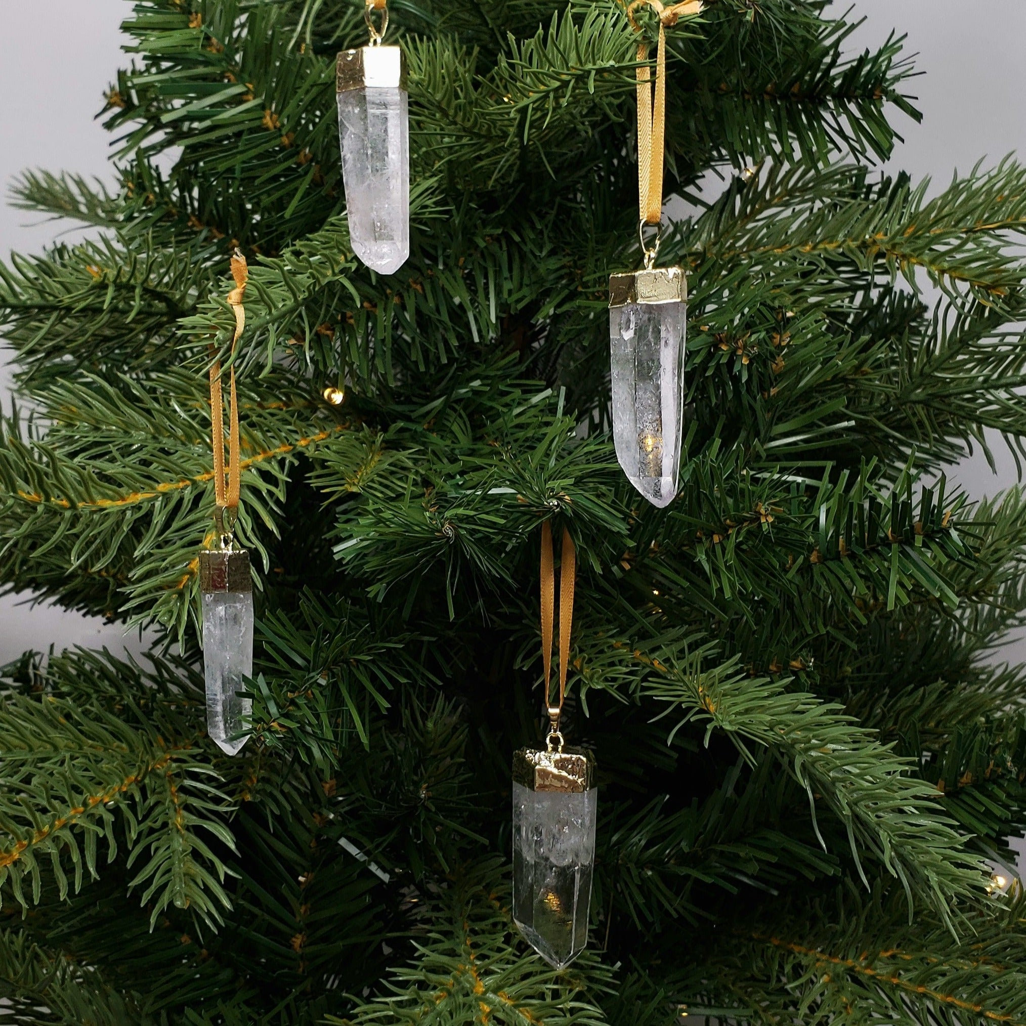 Clear Quartz Crystal Tree Ornament