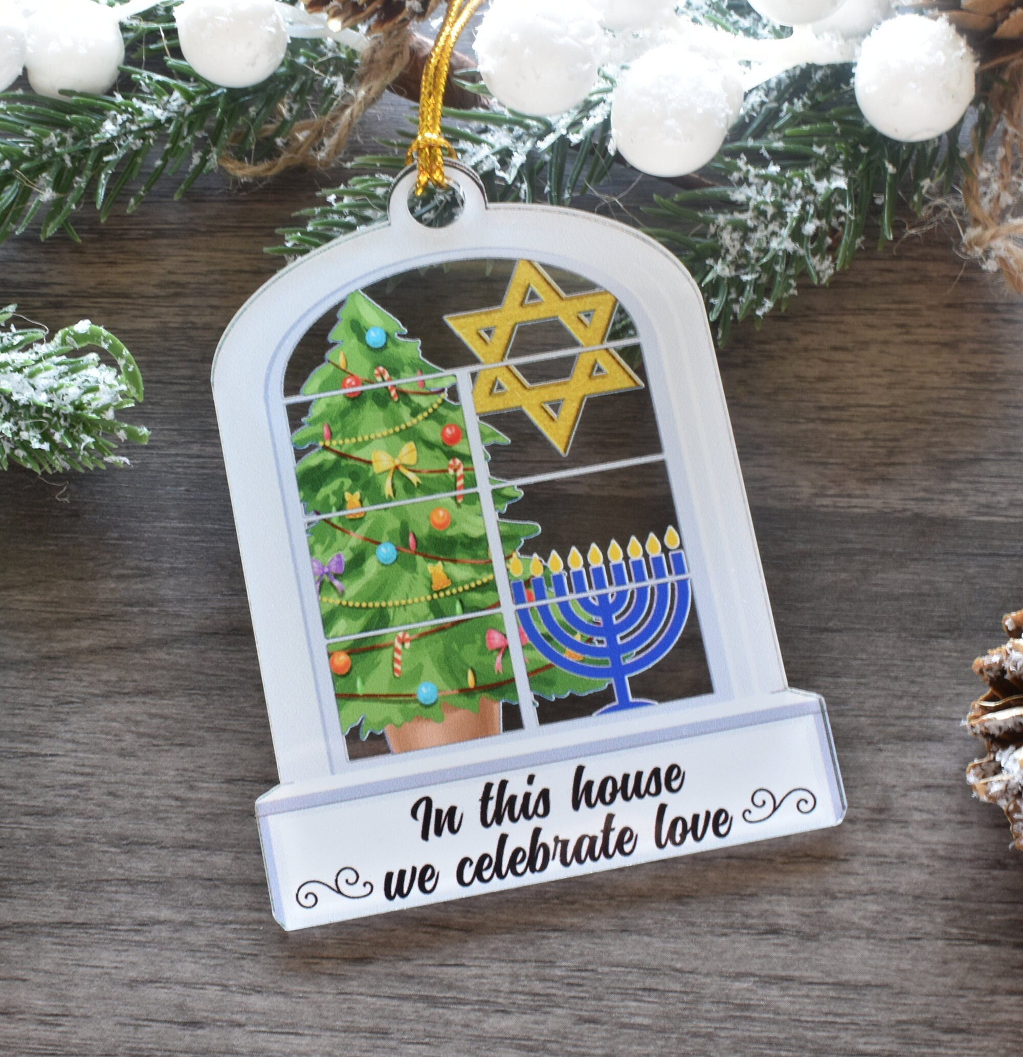 (🔯Black Friday Sale 80% OFF!!) - Christmas Hanukkah Acrylic Ornament🌞