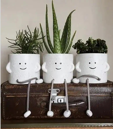 Happy Dangling Legs Desk Planter