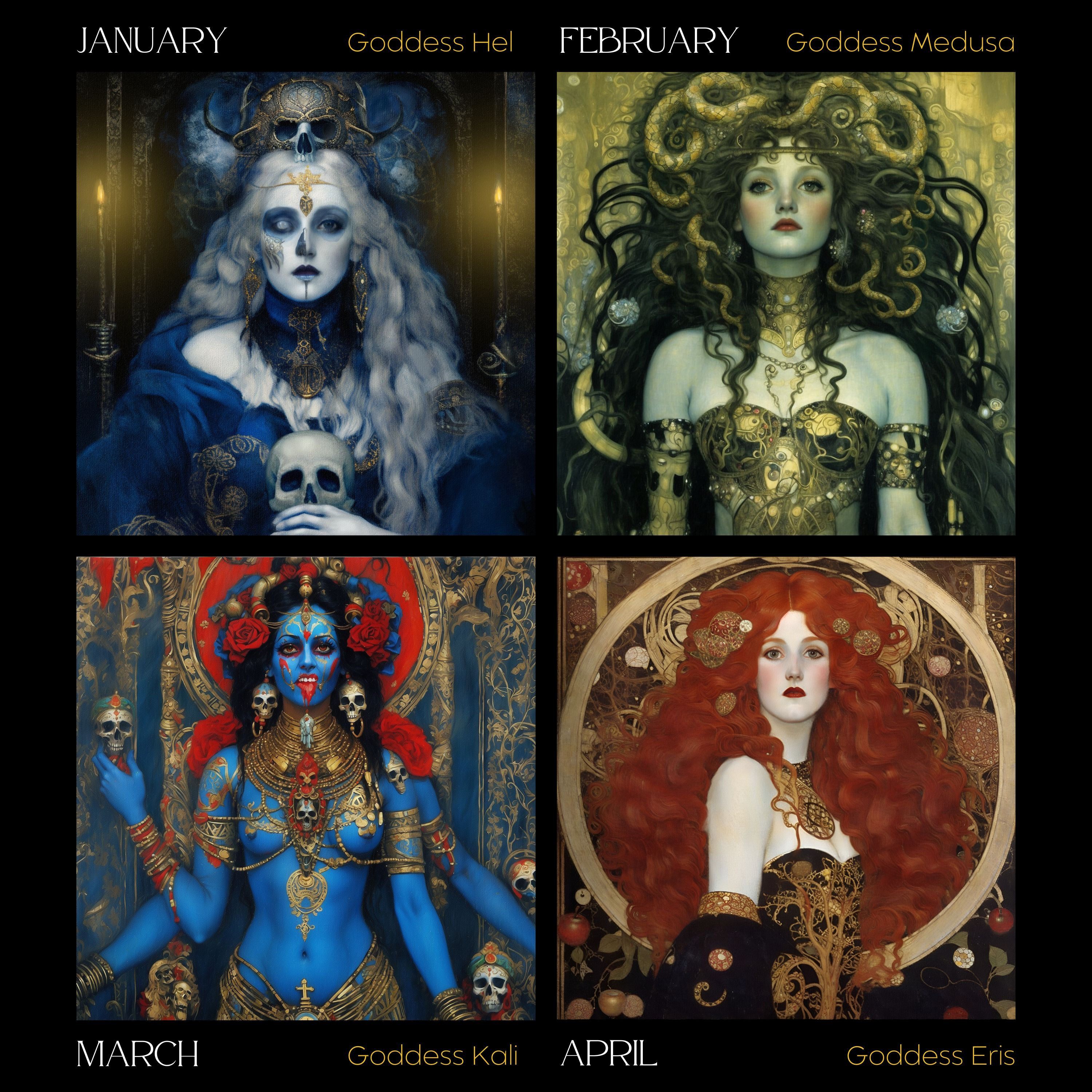 Dark Goddess 2024 Calendar