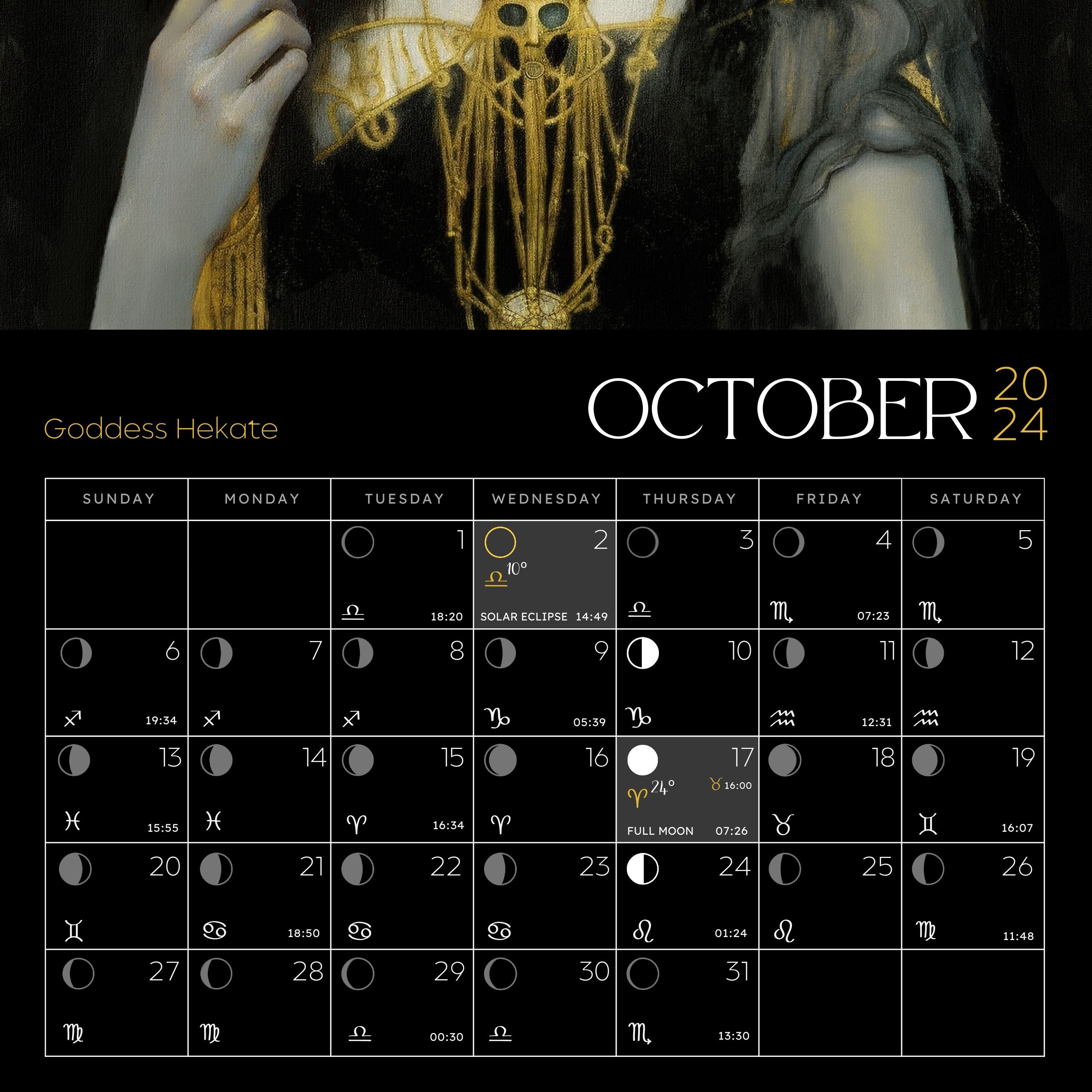 Dark Goddess 2024 Calendar