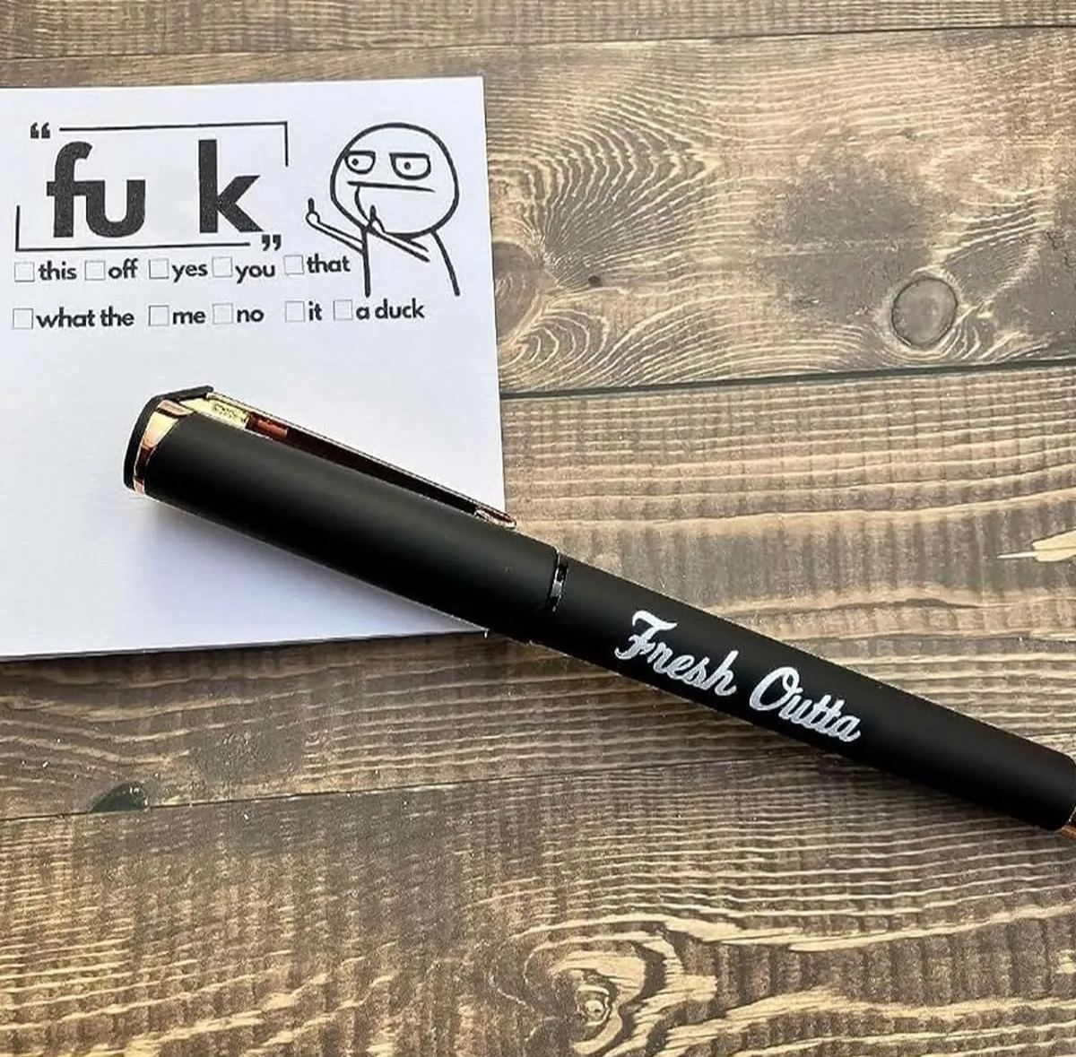 🤣Funny Spoof Post-It Notes And Pens