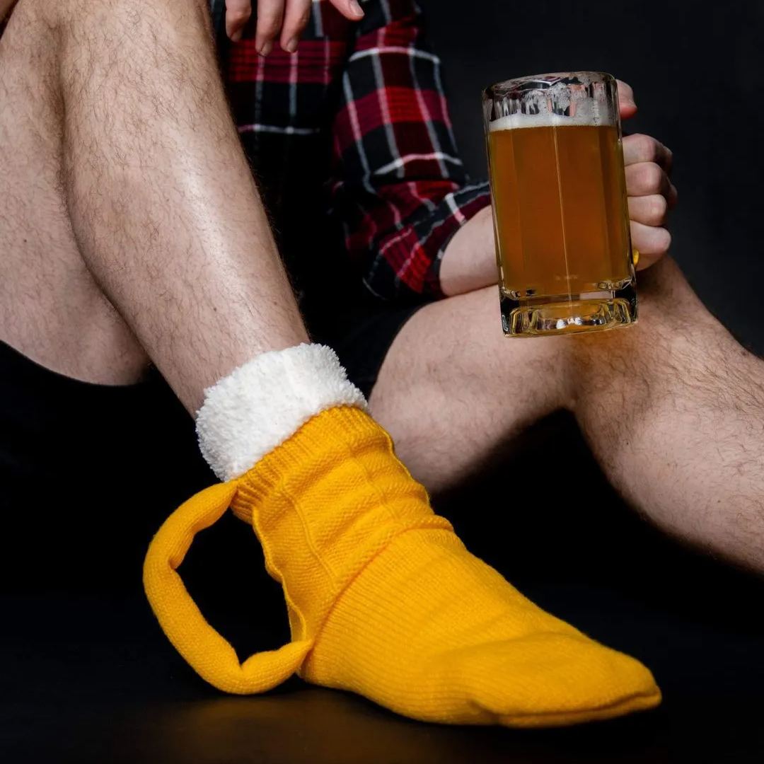 Funny 3D Beer Mug Knitted Glove Gift