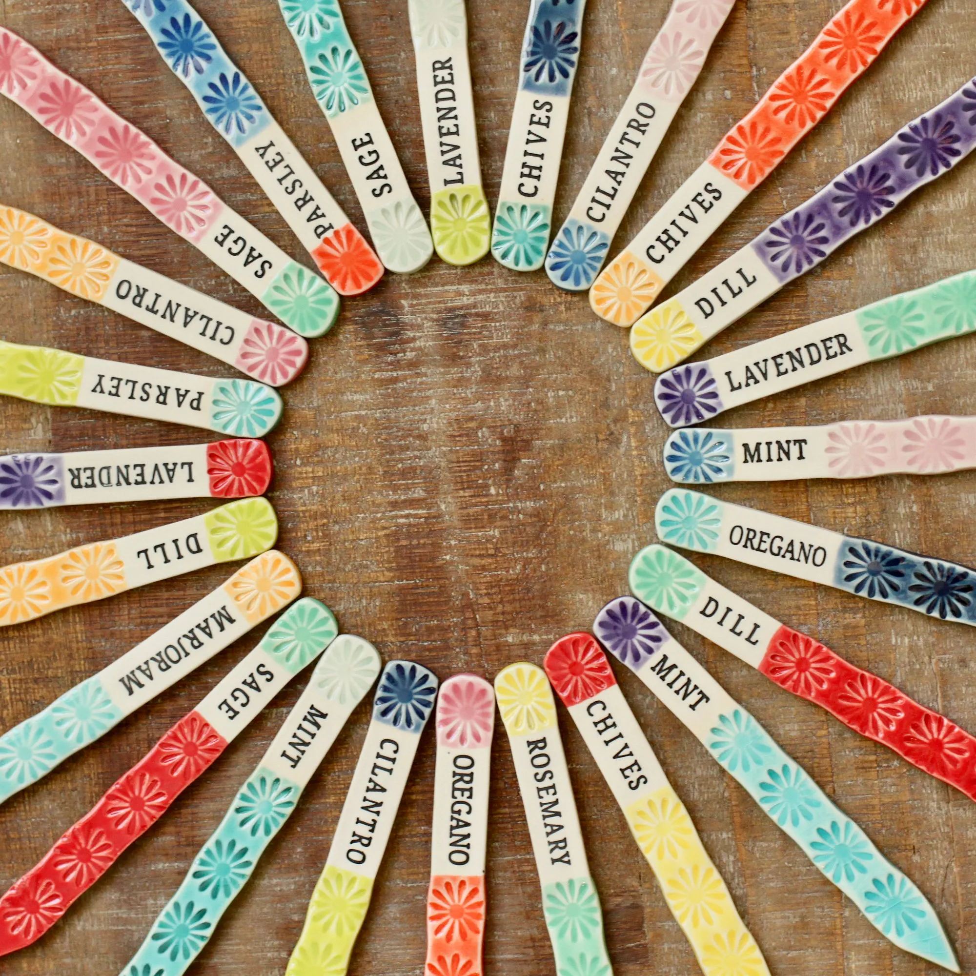 🌿Handmade Porcelain Garden Markers