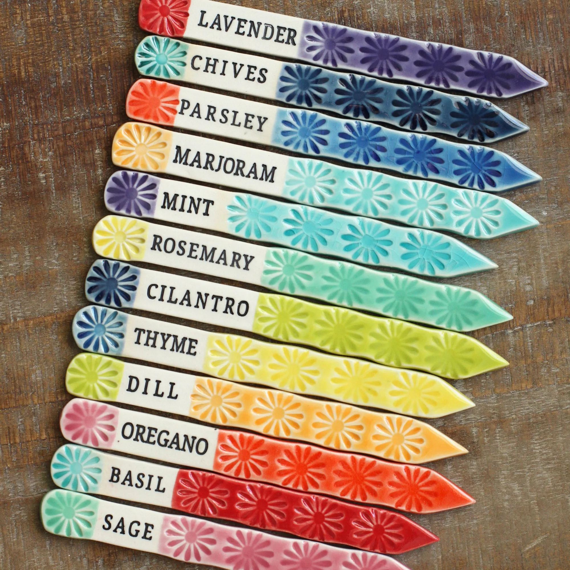 🌿Handmade Porcelain Garden Markers