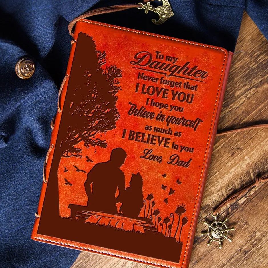 To Daughter Gifts - Leather Writing Journal Notebook