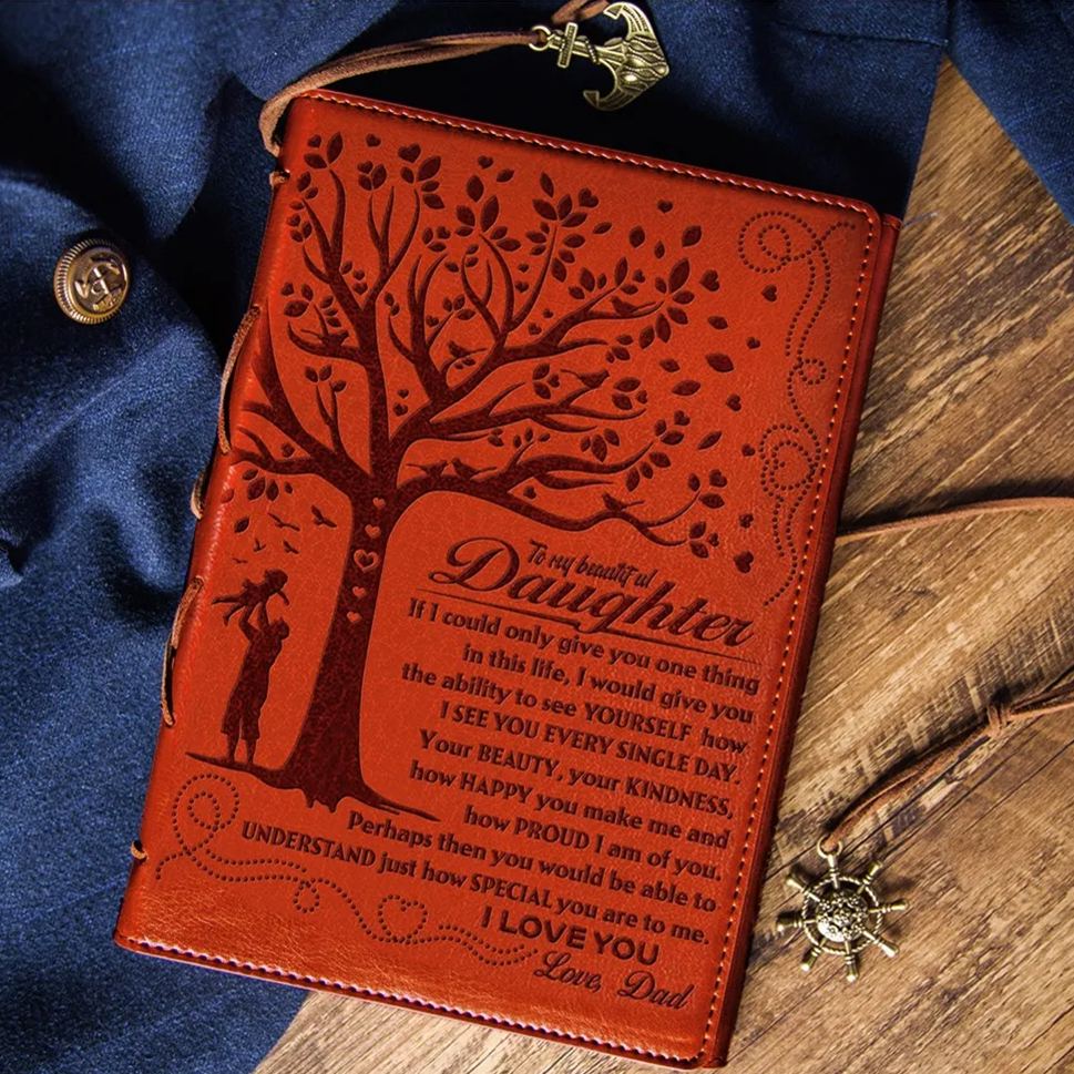 To Daughter Gifts - Leather Writing Journal Notebook