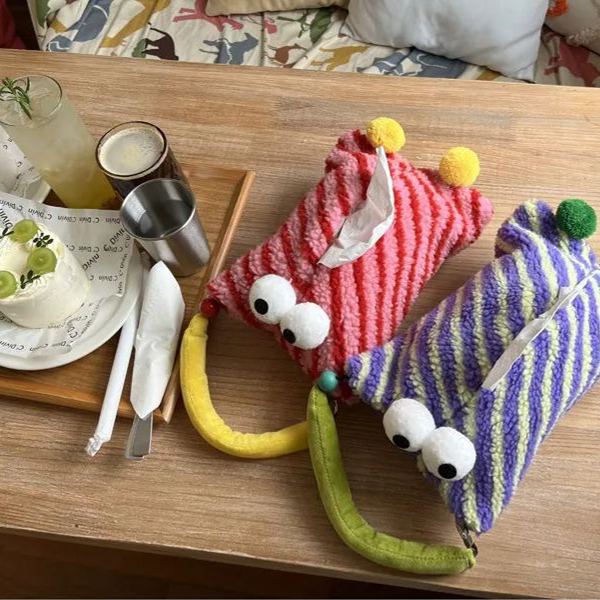 🎀Creative Gift🎁 - 💜Cute Paper Drawout Box Hanging Bag🎗