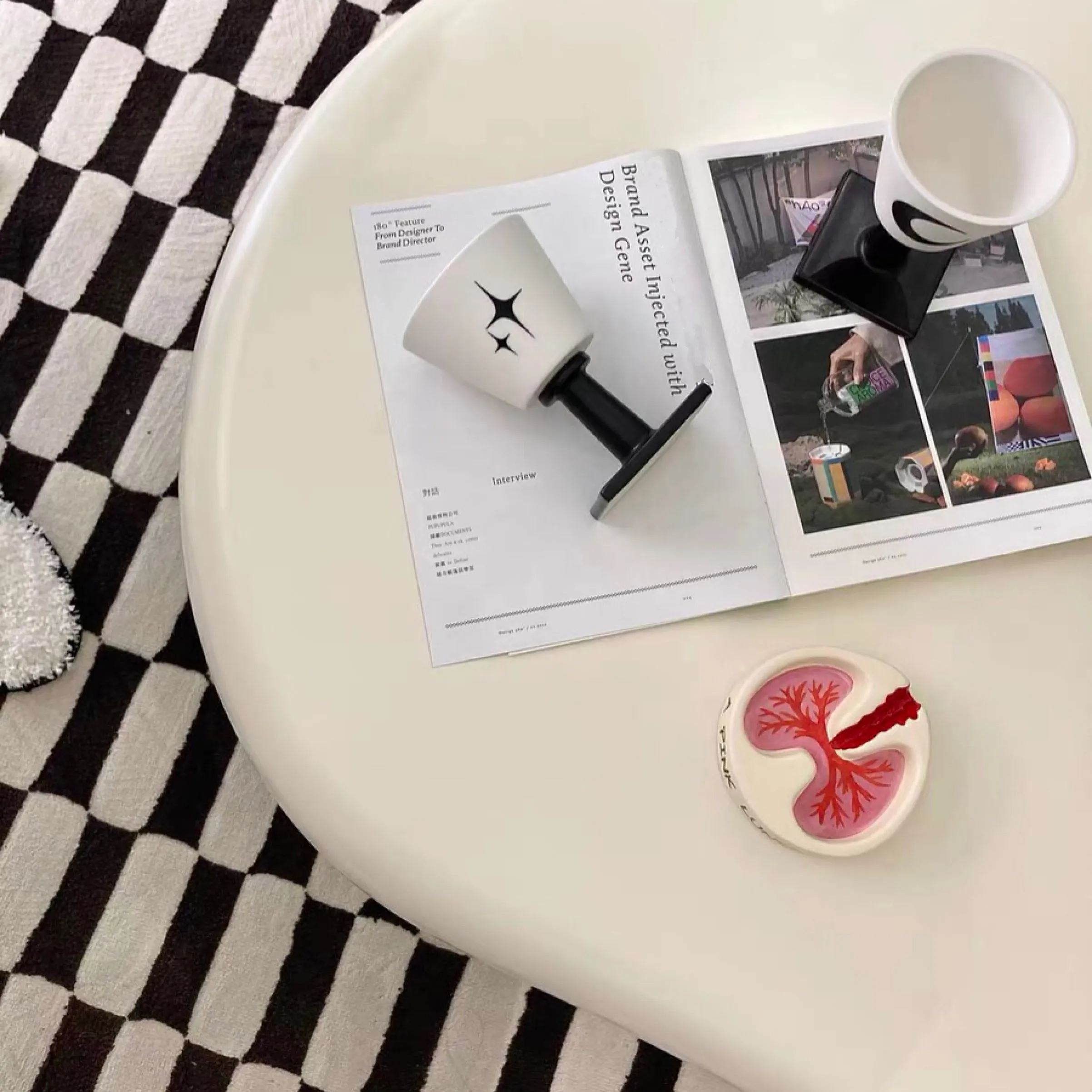 🚬Pink Lung Ashtray Ceramic Holder