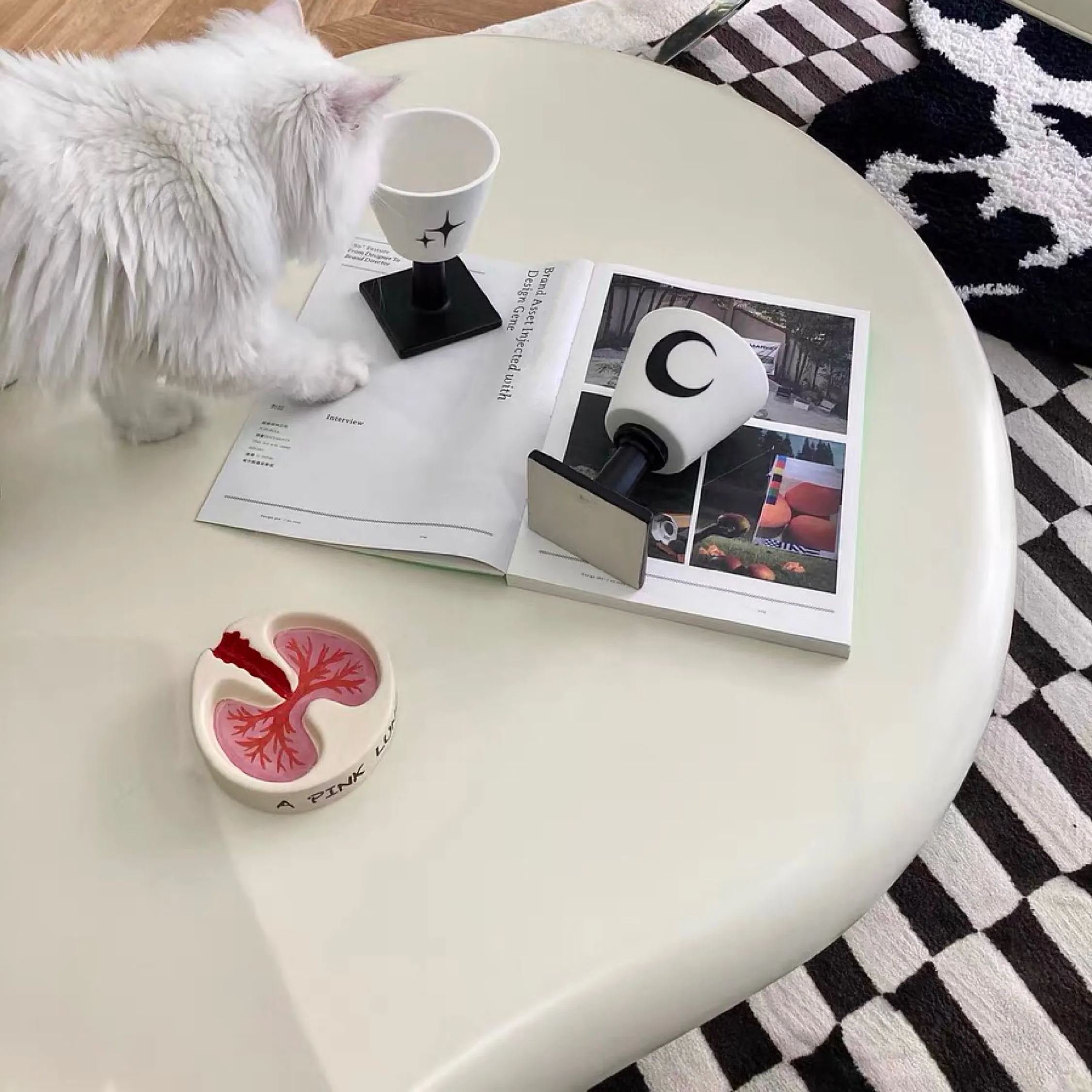 🚬Pink Lung Ashtray Ceramic Holder